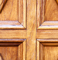 Image showing abstract door lanzarote  door in the light brown 