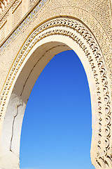 Image showing morocco arch in africa old construction  