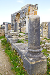 Image showing volubilis in morocco africa the site