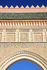 Image showing morocco arch in africa old construction  sky