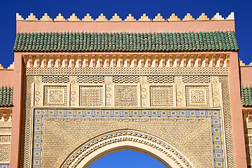 Image showing morocco arch in africa old  