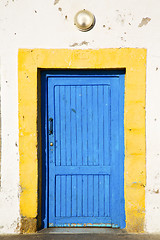 Image showing antique door in morocco glass lamp