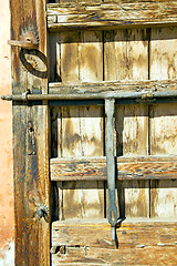 Image showing rusty   in africa the old  e home and safe padlock 