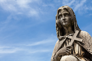 Image showing Old cemetery statue