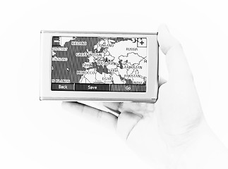 Image showing GPS in a man hand.