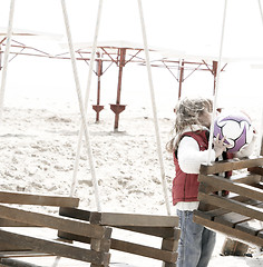 Image showing Play spot on the beach