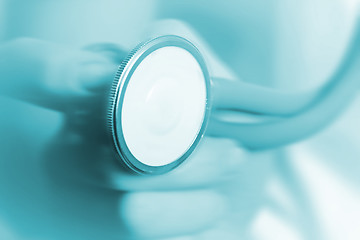 Image showing Young doctor with stethoscope.