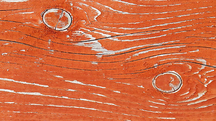 Image showing Red painted wooden desk