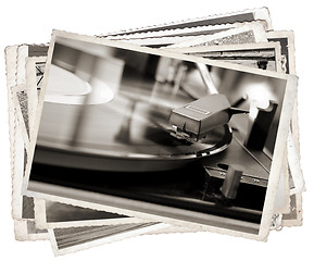 Image showing Vintage photo Old gramophone