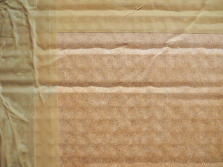 Image showing Brown corrugated cardboard background