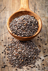 Image showing spoon of chia seeds