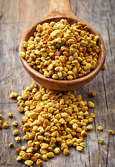 Image showing spoon of bee pollen