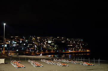 Image showing Night view from the beach