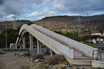 Image showing Footbridge overpass