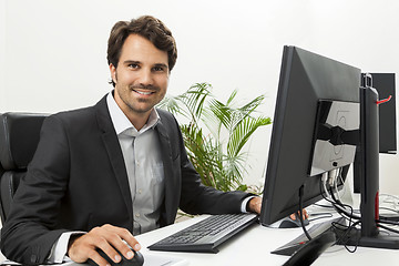 Image showing Stylish businessman chatting on the phone