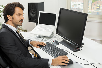 Image showing Stylish businessman chatting on the phone