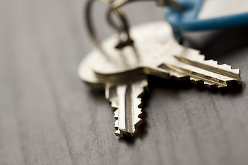 Image showing Macro Shot of Keys on Top of the Table