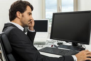 Image showing Stylish businessman chatting on the phone