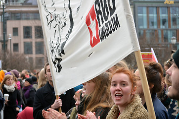 Image showing Red Youth (Rød Ungdom) celebrating the International Women's Day