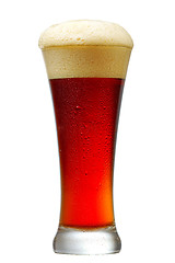 Image showing glass of dark beer