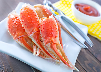 Image showing boiled crab claws