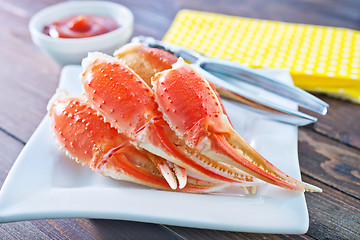 Image showing boiled crab claws