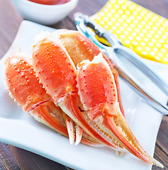 Image showing boiled crab claws