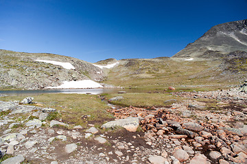 Image showing Besseggen Ridge in Jotunheimen National Park, Norway