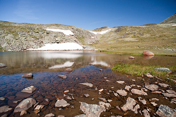 Image showing Besseggen Ridge in Jotunheimen National Park, Norway