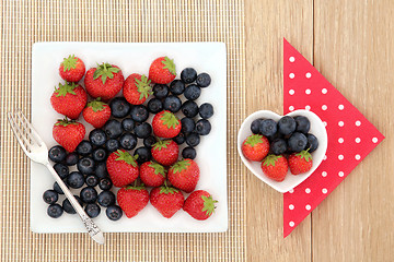 Image showing Strawberry and Blueberry Fruit