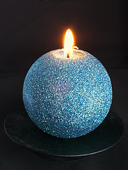 Image showing blue ball candle