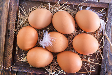 Image showing raw eggs