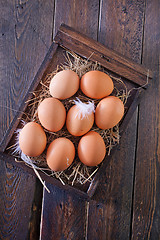 Image showing raw eggs