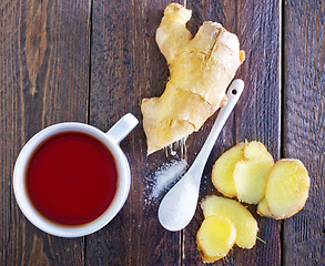 Image showing tea with ginger