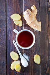 Image showing tea with ginger