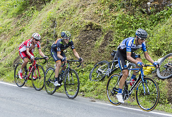 Image showing Three Cyclists
