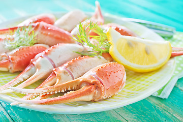 Image showing boiled crab claws