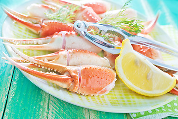 Image showing boiled crab claws