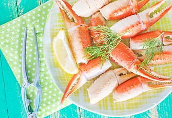 Image showing boiled crab claws