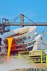 Image showing Molten steel bucket 