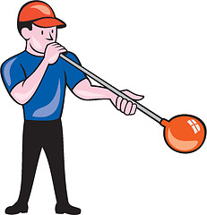 Image showing Glassblower Glassblowing Isolated Cartoon 