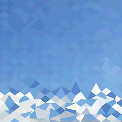 Image showing Blue Sea Surf Abstract Low Polygon Background