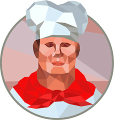 Image showing Chef Cook Baker Head Low Polygon