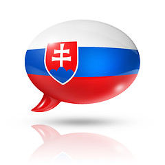 Image showing Slovakian flag speech bubble