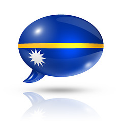 Image showing Nauru flag speech bubble