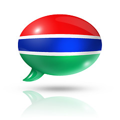Image showing Gambian flag speech bubble