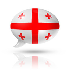 Image showing Georgian flag speech bubble