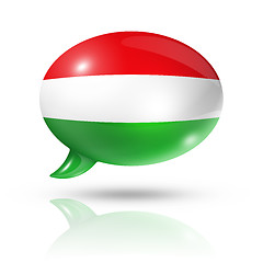 Image showing Hungarian flag speech bubble