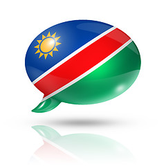 Image showing Namibian flag speech bubble