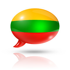 Image showing Lithuanian flag speech bubble